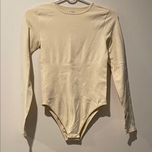 Cream Long Sleeve Bodysuit